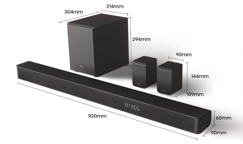 Hisense Dolby Atmos 5.1 SoundBar AX5100G 340W 2