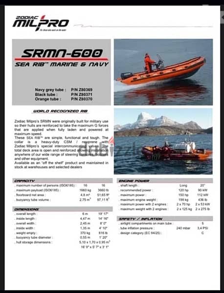 Zodiac Milpro SRMN 600 4