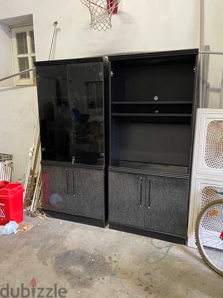 TV cabinet and bookshelf 0