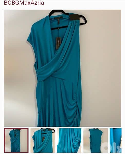 BCBG MaxAzria blue dress size medium فستان 3