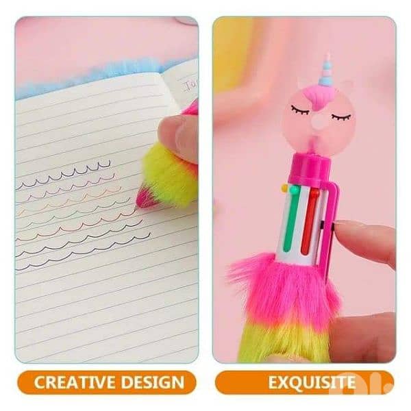 Beautiful rainbow colors fur pen 1