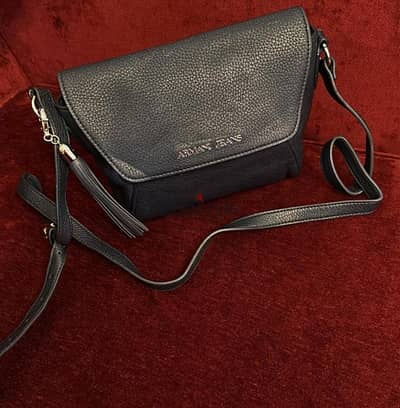 armani jeans navy blue crossbody bag