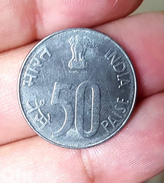 50 india paise 1992 one piece for 5 USD 1