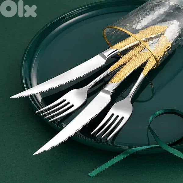 Luxury Stainless Steel Cutleries cutlery ss304 knife / spoon / fork 6