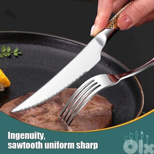 Luxury Stainless Steel Cutleries cutlery ss304 knife / spoon / fork 7