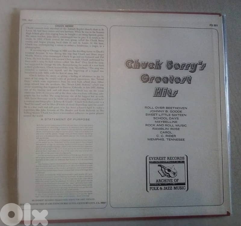 Chuck Berry greatest hits vinyl 1