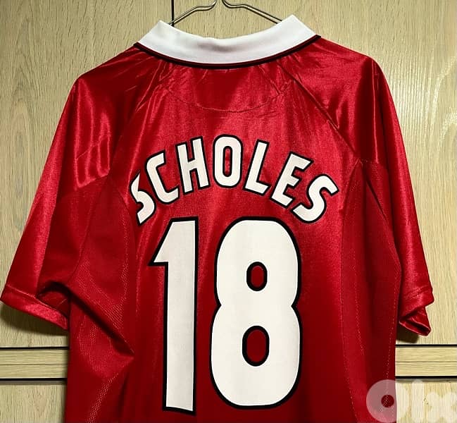 Manchester United The Final Champions  scholes 18 rare umbro 99 kit 0