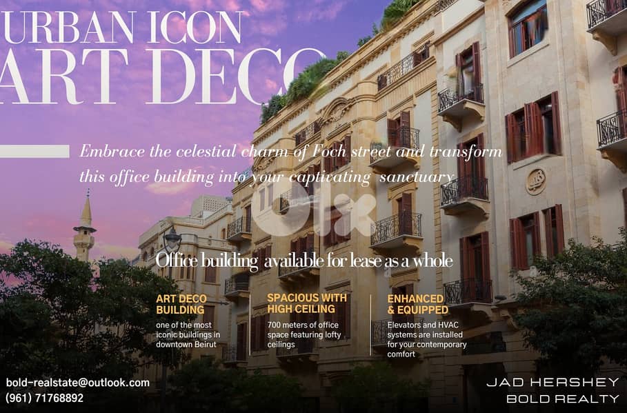 JH23-3039 Office building for rent in Downtown Beirut, $ 16,666 cash 0