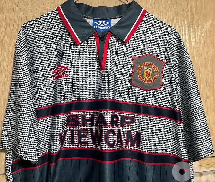 Manchester United 1994/95 away beckham rare umbro kit 1