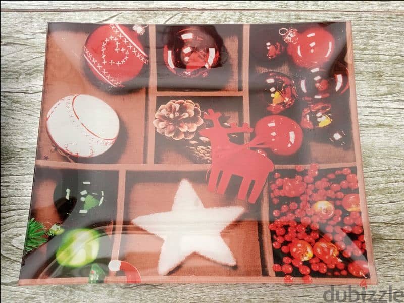 Christmas spirit glass trays 1