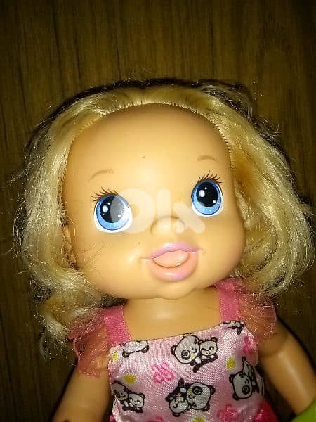 BABY ALIVE Hasbro As new doll+Pacifier+Basket anti stress ball+Fork=24 2