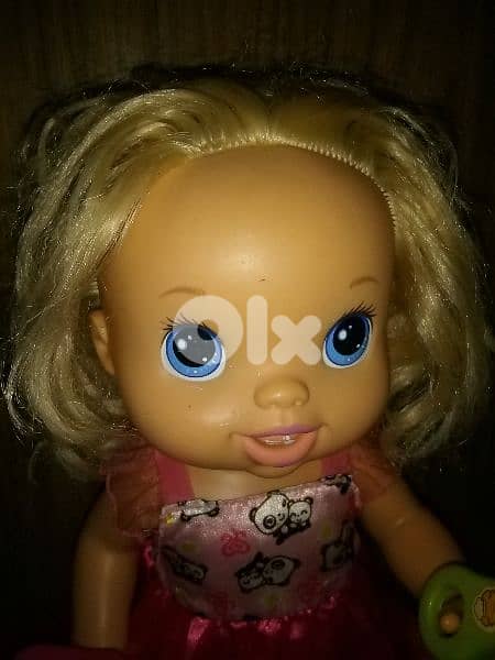 BABY ALIVE Hasbro As new doll+Pacifier+Basket anti stress ball+Fork=24 6