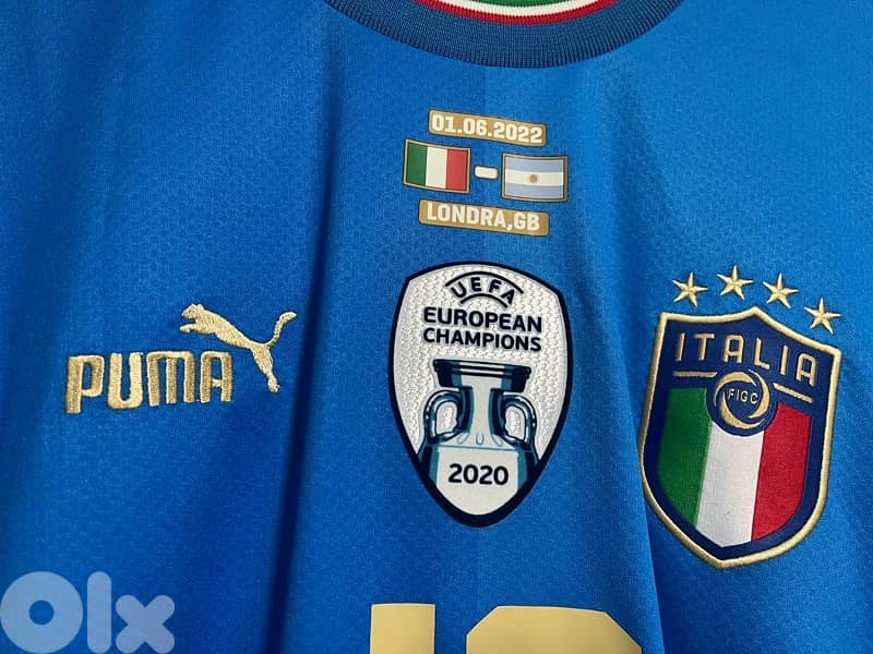 italia finalissima super copa limited edition puma barella 18 jersey 1