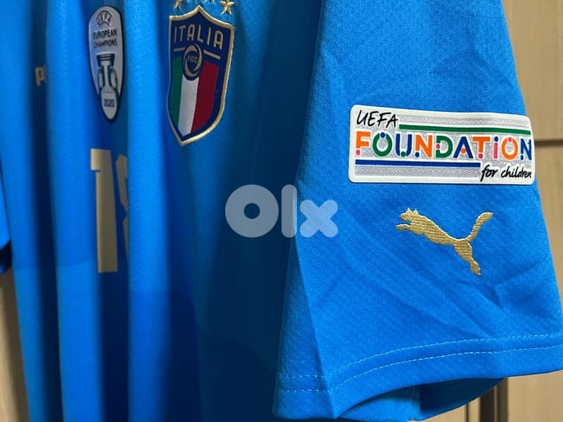 italia finalissima super copa limited edition puma barella 18 jersey 2