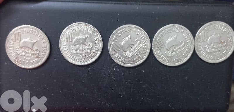 10 piastres lebanese coin 1961 0