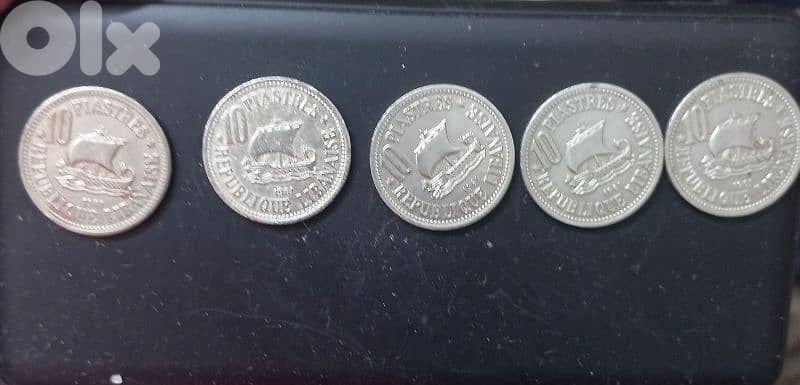 10 piastres lebanese coin 1961 0