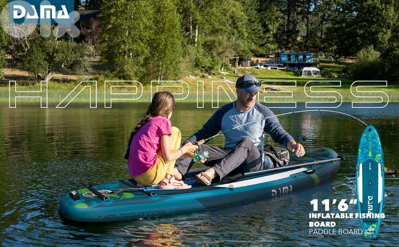 DAMA Navigation Pro SUP and Kayak for fishing extra wide paddle board 2