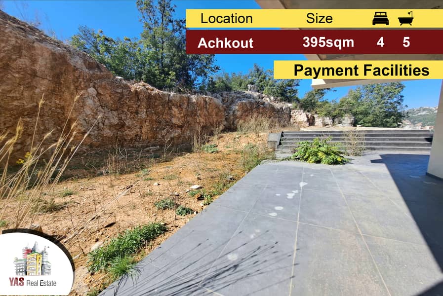 Achkout 395m2 | 375m2 Terrace/Garden | Open View | Brand New | DA 0