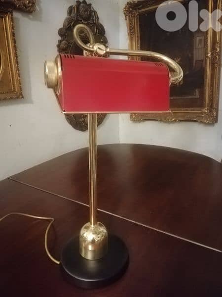 vintage desk lamp copper italy original 2