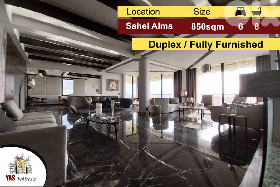 Sahel Alma 850m2 | Duplex | Fully Furnished/Equipped | Fully Renovated 0