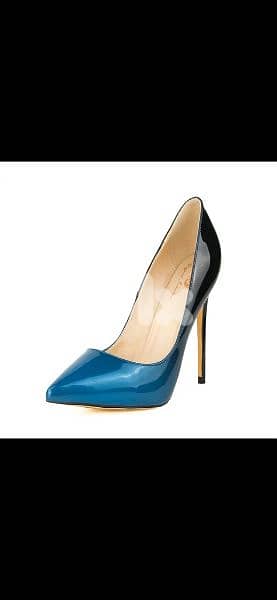 blue black stiletto shoes size 39 worn once 3