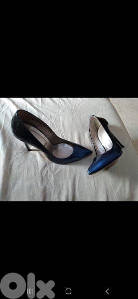 blue black stiletto shoes size 39 worn once 6
