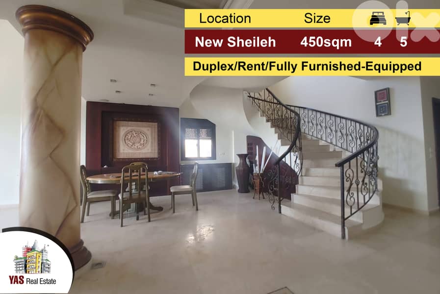 New Sheileh 450m2 | Duplex | Rent |High-End | Furnished/Equipped | ELS 0