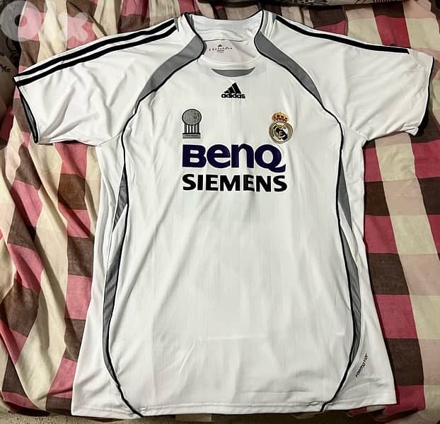 real madrid 05 /06 home beckham adidas kit 2