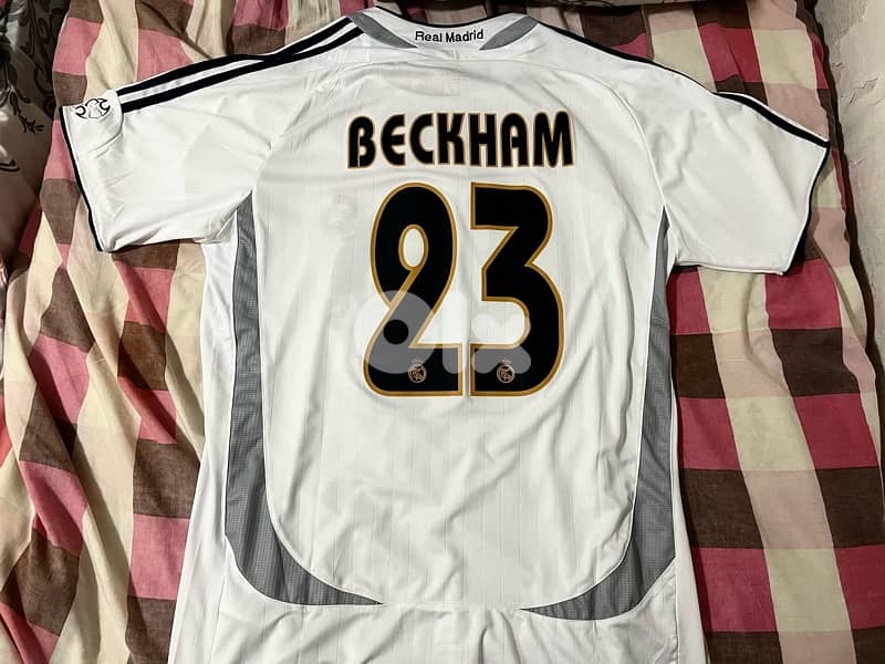 real madrid 05 /06 home beckham adidas kit 5