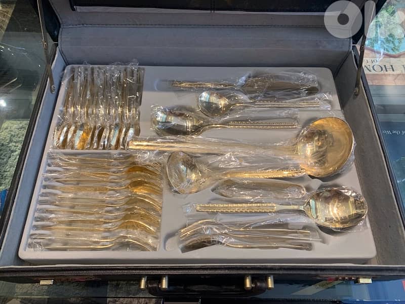 Bestecke Solingen 70PC 23/24 Gold plated cutlery طقم سفرا كامل مذهب 4