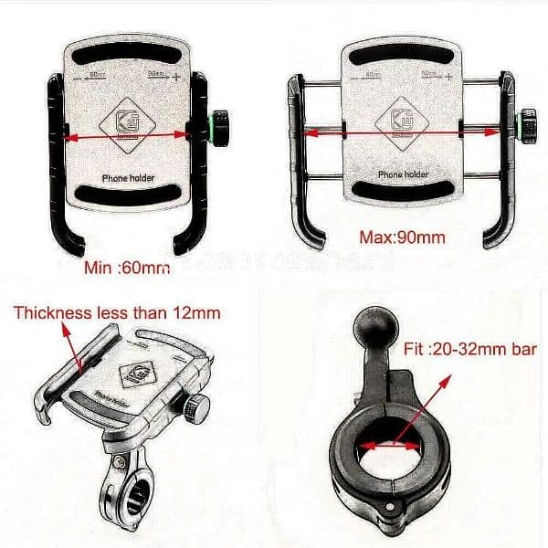 universal motorcycle handlebar mount and mirror phone holder 1