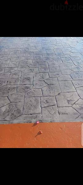 باطون ملون ومطبع stamped concrete 1