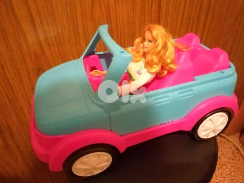 Offer:Barbie FIAT 2000 great doll+Jeep Convertible Boat Trailer toy=40 0