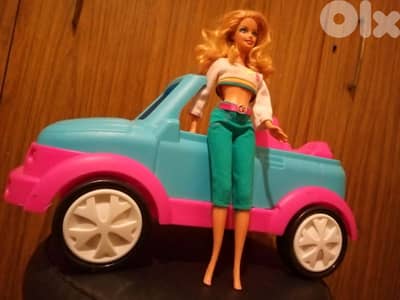 Offer:Barbie FIAT 2000 great doll+Jeep Convertible Boat Trailer toy=40