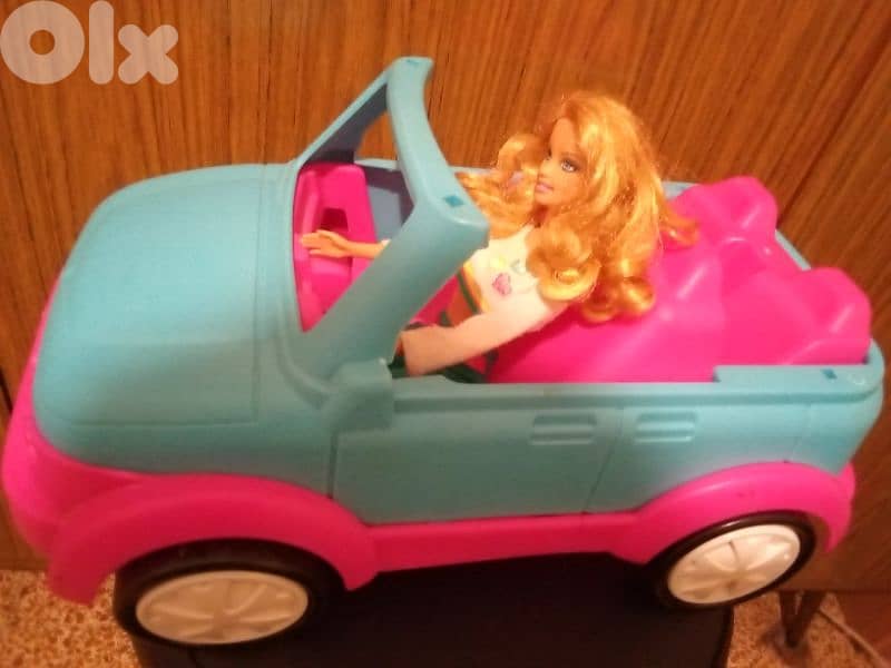 Offer:Barbie FIAT 2000 great doll+Jeep Convertible Boat Trailer toy=40 3