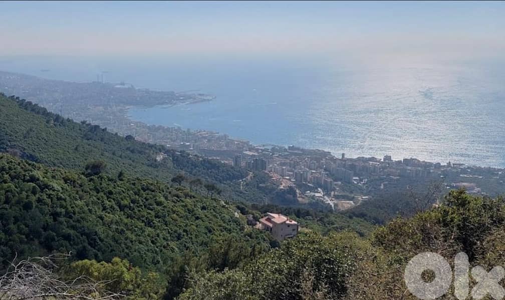 6600m2 land+open mountain/sea view for sale in Chnaniir -شننعير 0