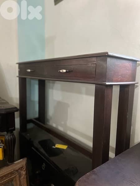 solid wood console 0