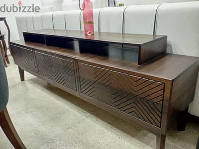 Tv table double shelves