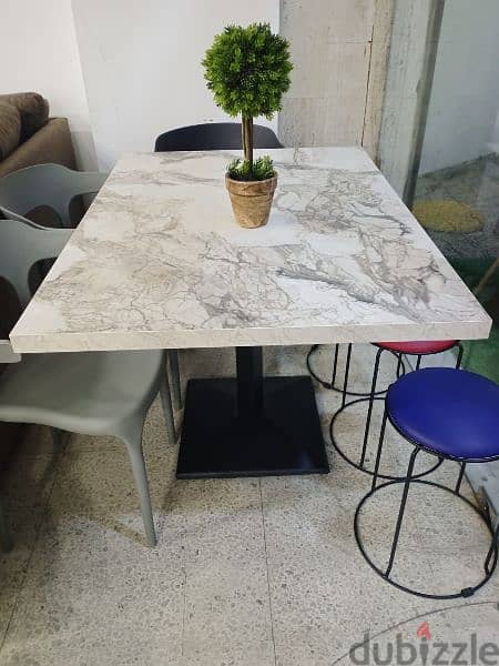 Table 100x80cm lamaica top iron leg 0