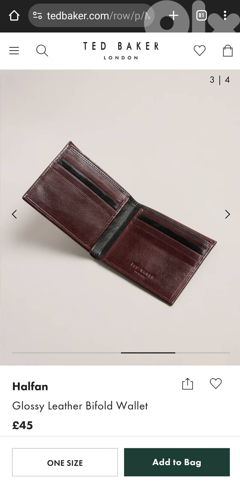 TED BAKER LEATHER WALLET 1