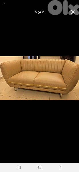 طقم كنبايات جلد شغل home centre 0