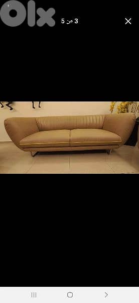 طقم كنبايات جلد شغل home centre 1