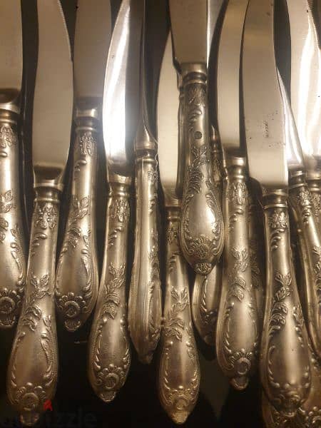 طقم روسي فضة كامل ٨٥ قطعة حالة ممتاذة،شبه جديد 6