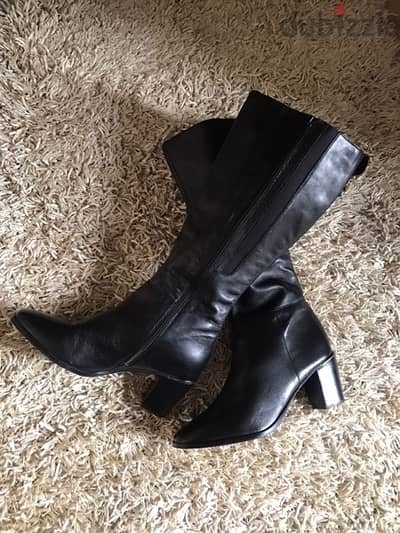 original knee high black leather boots