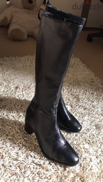 original knee high black leather boots 4