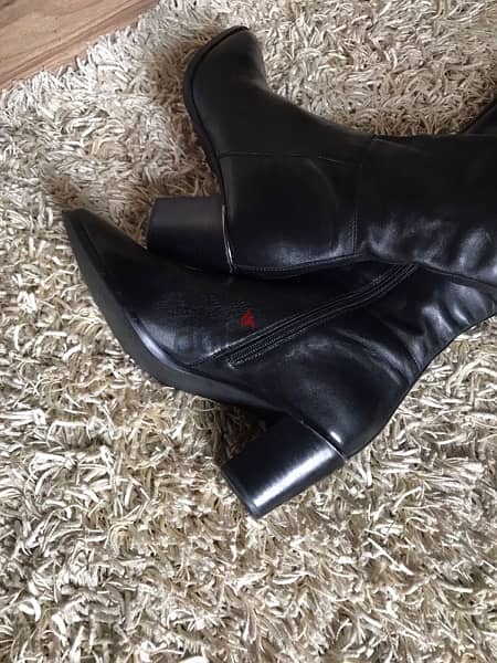 original knee high black leather boots 5