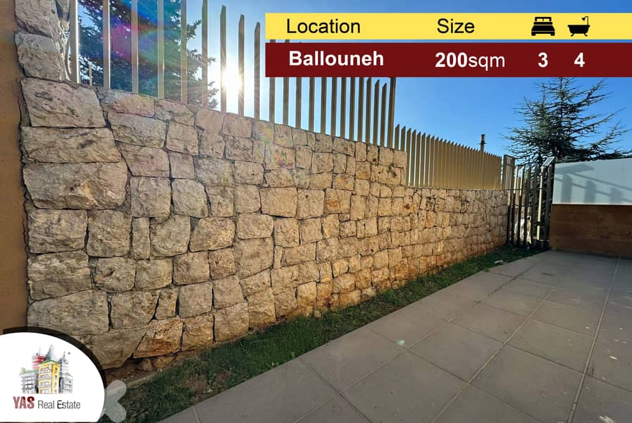 Ballouneh 200m2 | 100m2 Terrace |  New | Luxury | View | MY | 0
