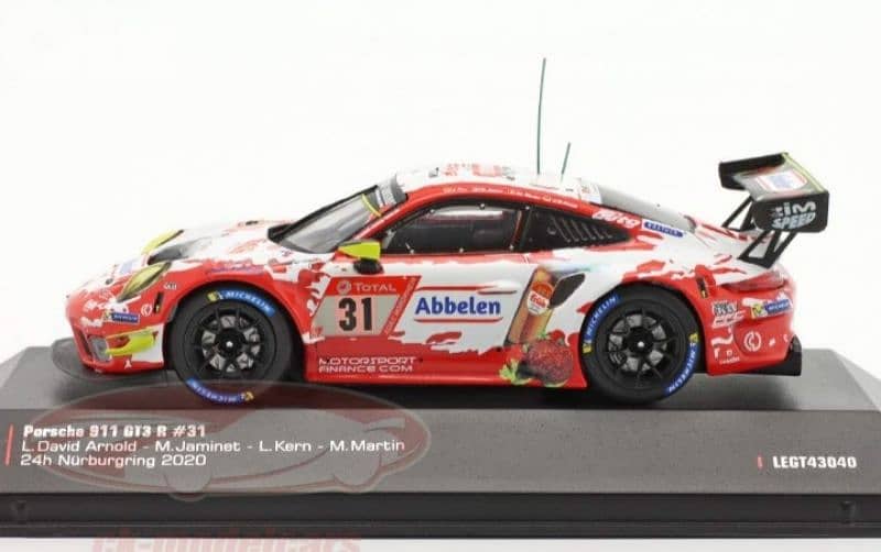 Porsche GT3 R 2020 diecast car model 1;43. 2