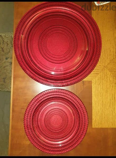 Red Christmas Plates 1