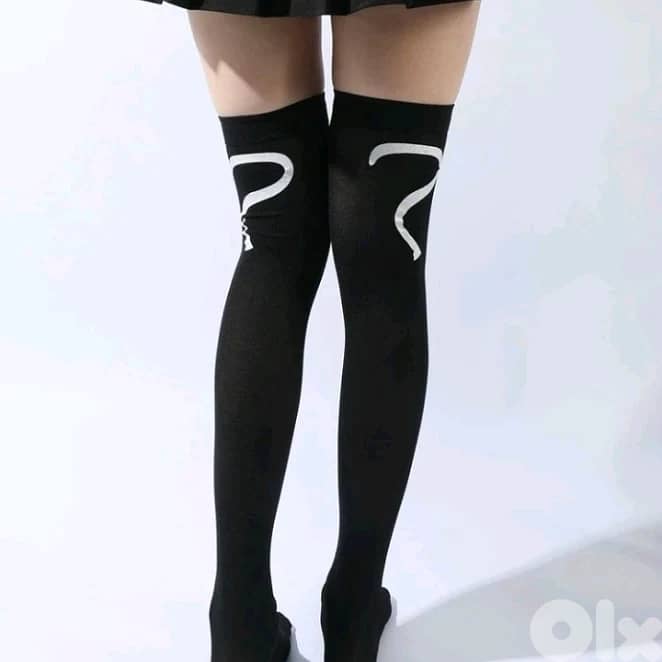 cute kitten long socks for women 1